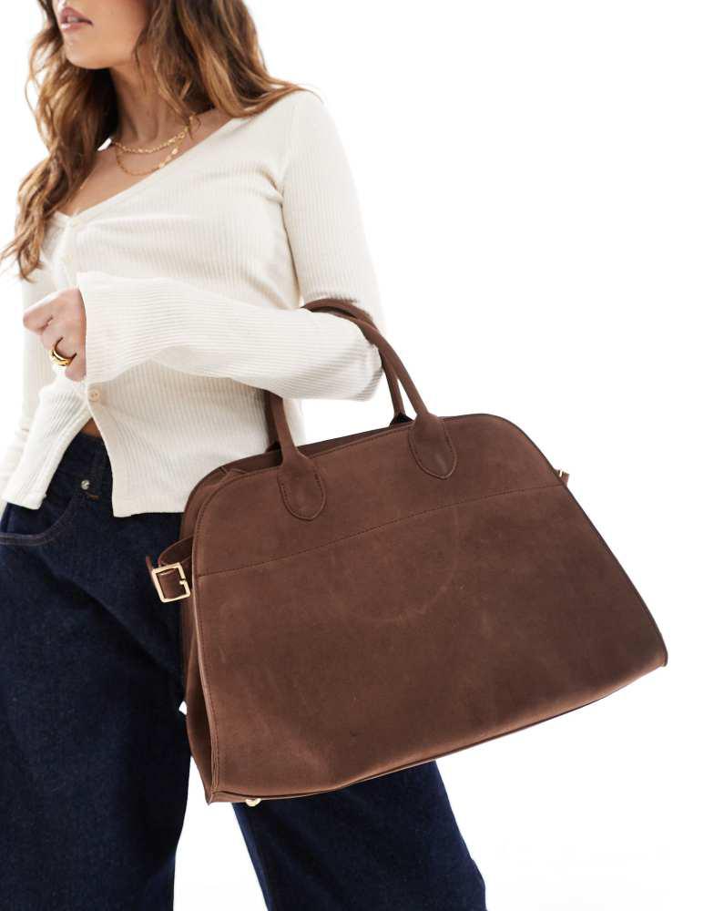 ★MARGE SHERWOOD★ SOFT BOWLING BAGchoco brown suede CC04766 Margesherwood] / SOFT BOWLING BAG / choco brown suede (MARGE