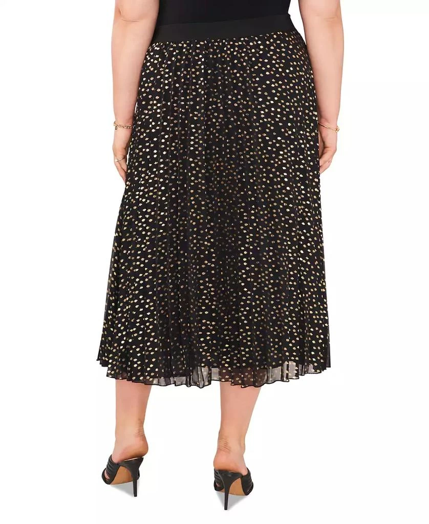 Vince Camuto Vince Cameo Plus Size Foil-Dot Pleated Midi Skirt 2