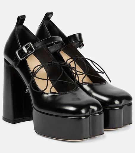 Simone Rocha Leather ballerina platform pumps 1