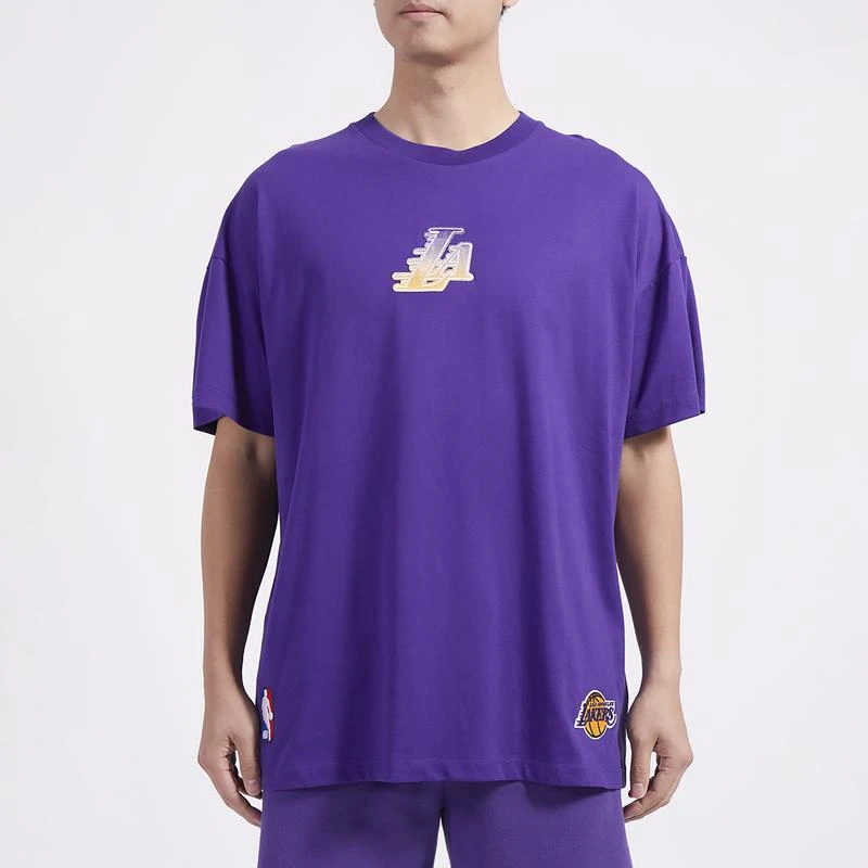 Pro Standard Pro Standard Lakers Oversized Large Letters CJ DS T-Shirt - Men's 1