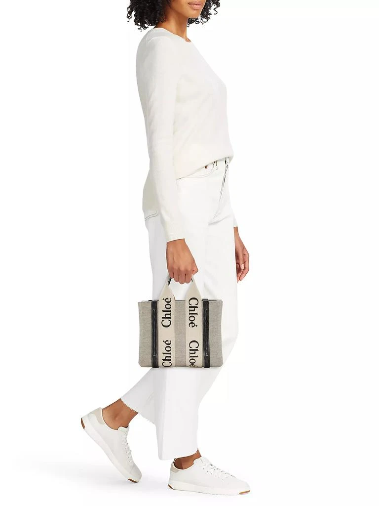 Chloé Small Woody Canvas Tote 2