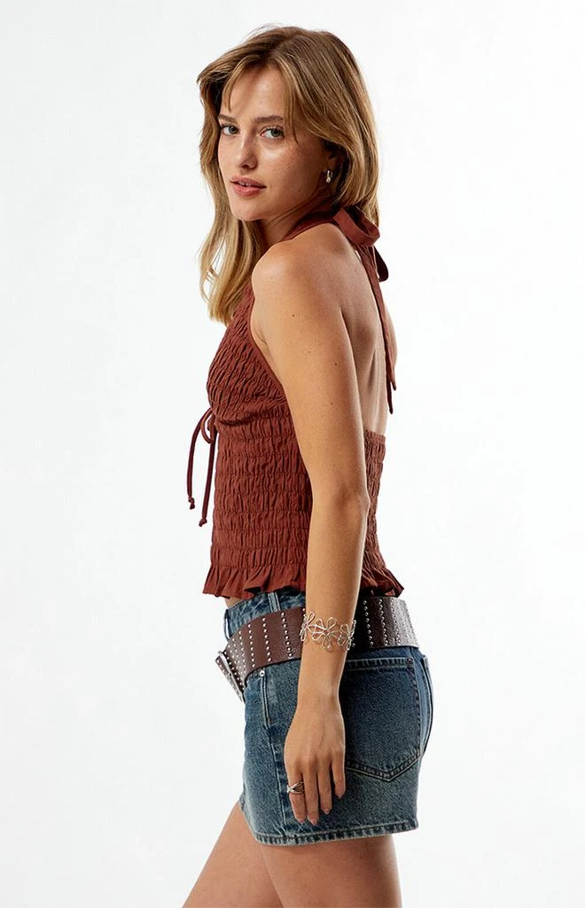 KENDALL & KYLIE Liz Smocked Halter Top 4