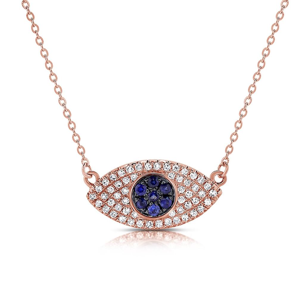 Sabrina Designs 14k Gold & Diamond Evil Eye Necklace