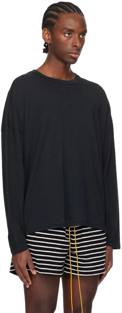 Rhude Black Reverse Long Sleeve T-Shirt 2