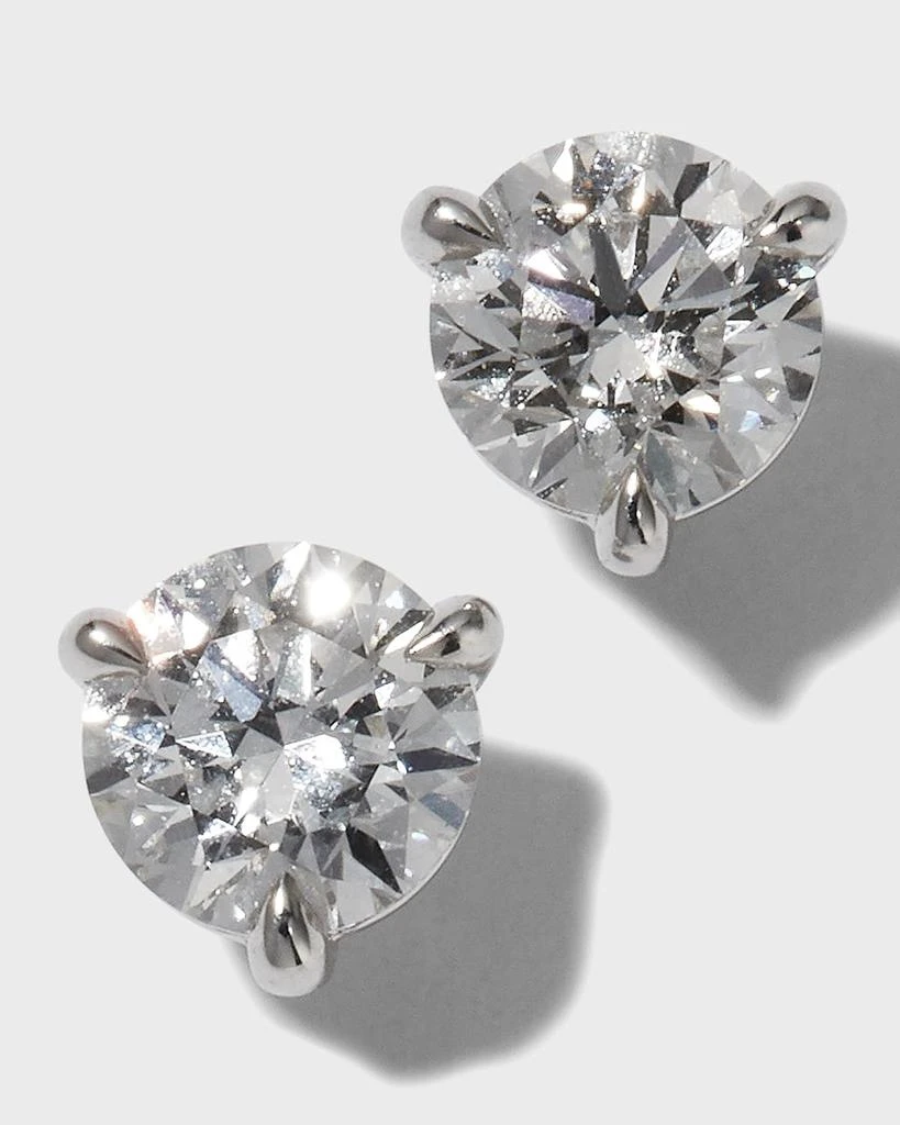 Memoire Platinum Diamond Stud Earrings, 1 tcw 1