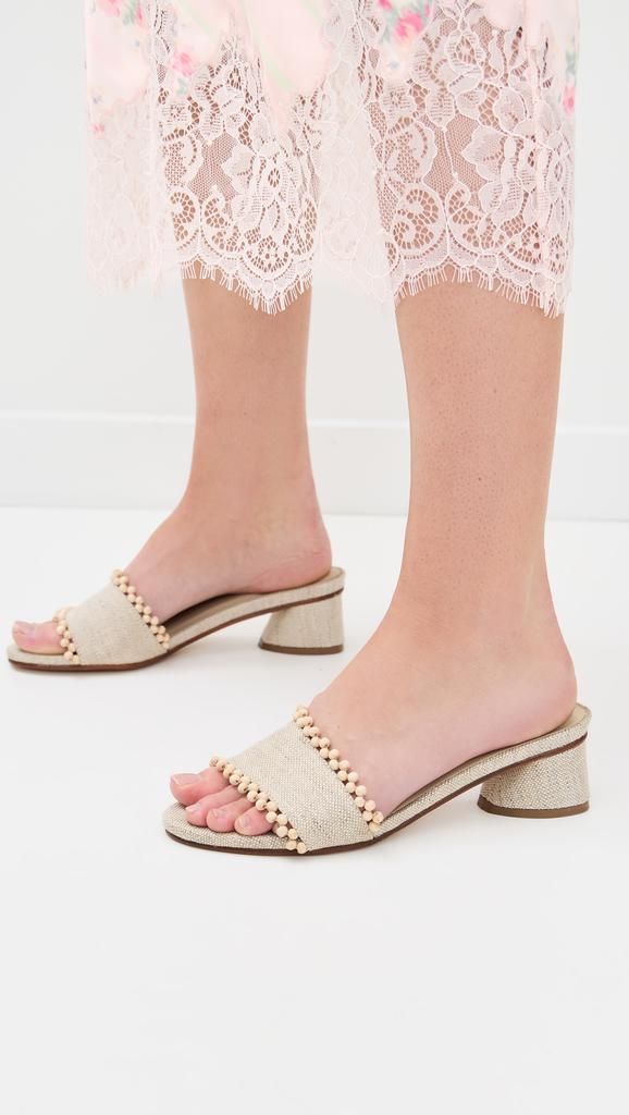 Kaanas Cairo Asymmetric Linen Heels