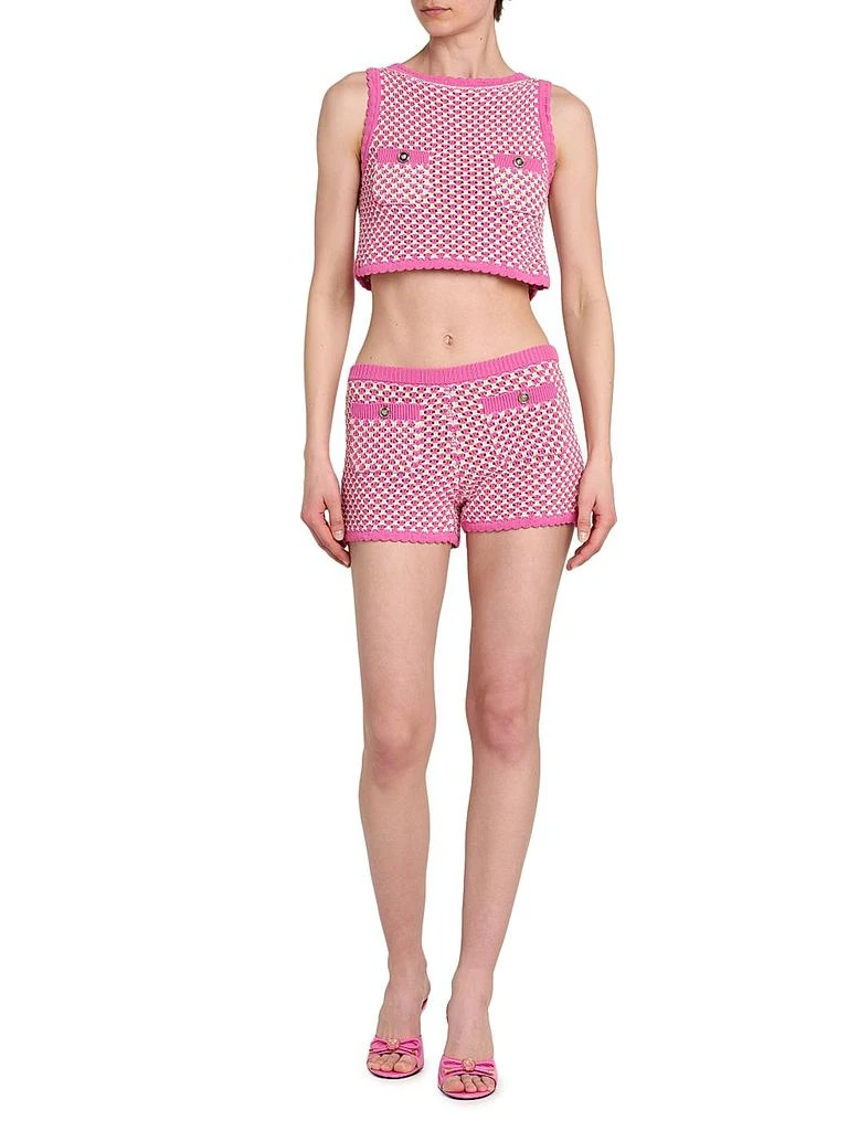 Versace Crochet Compact Knit Shorts 2