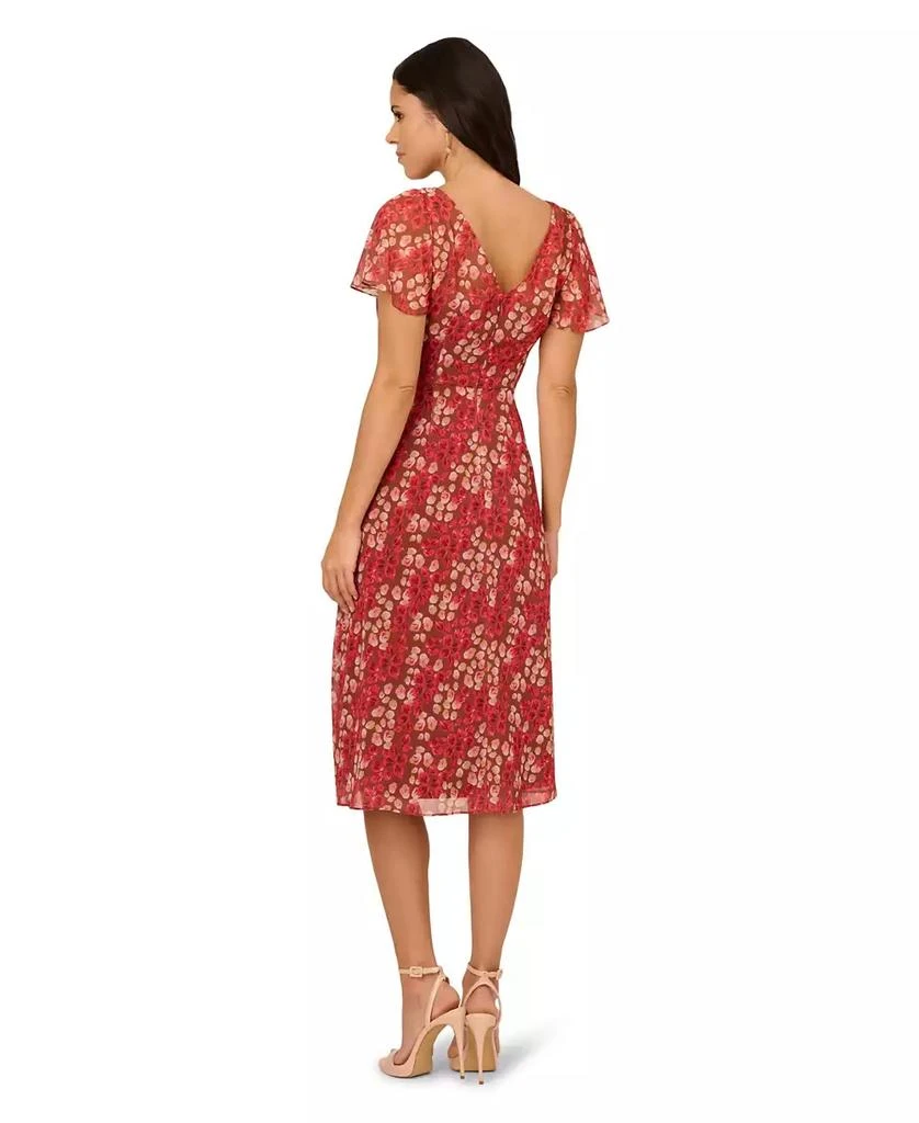 Adrianna Papell Women's Printed Chiffon Midi Dress 2