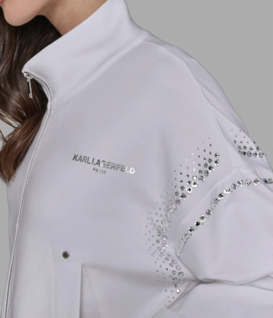 Karl Lagerfeld Paris RHINESTONE TRIM TRACK JACKET 7