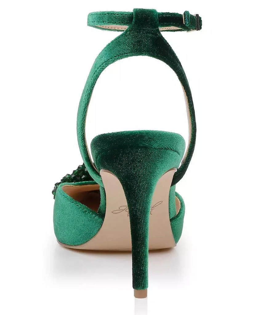 Badgley Mischka Women's Tailynn Ornamented Ankle Strap Pumps 7