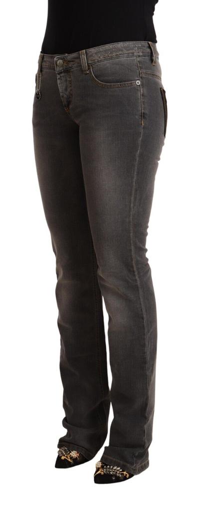Costume National Costume National Gray Washed Low Waist Straight Denim Jeans