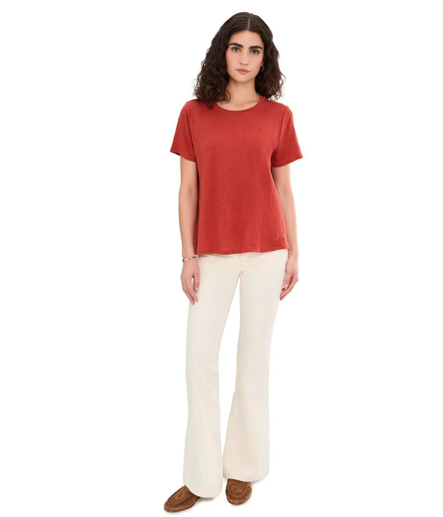 Eileen Fisher Organic Linen Jersey Crew Neck Short Sleeve Tee 2