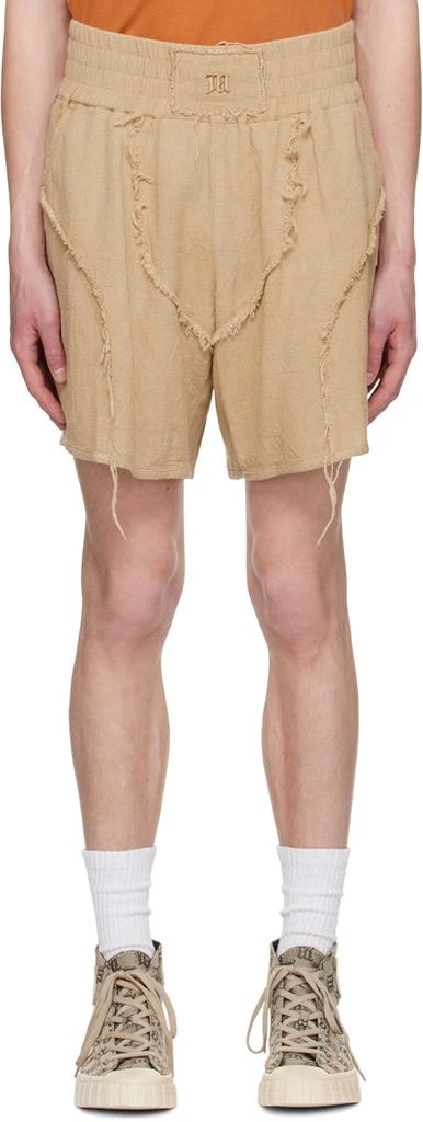 Misbhv Beige Jordan Barrett Edition Boxing Shorts 1