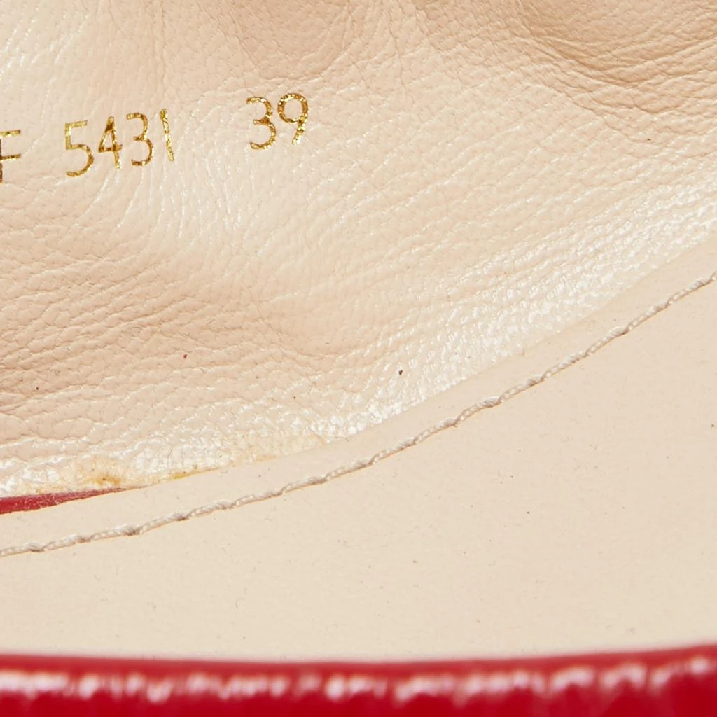 Prada Prada Sport Red Patent Leather Buckle Ballet Flats Size 39 8