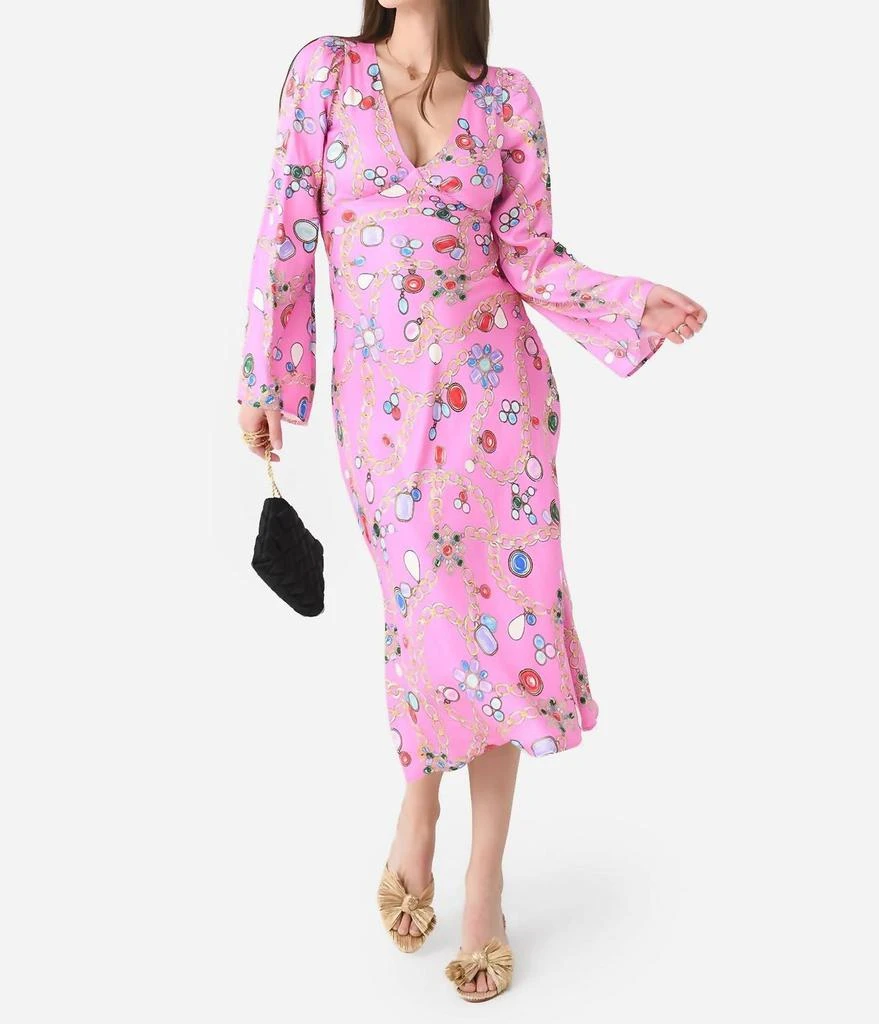 Kitri Libby Dress In Pink Chain Print 1