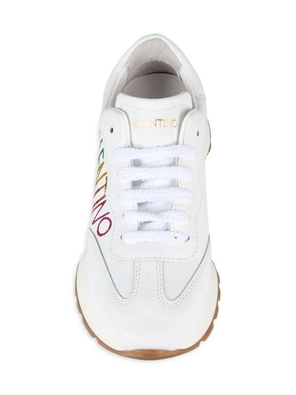 Mario Valentino Reginal Rainbow Logo Leather Running Sneakers 5