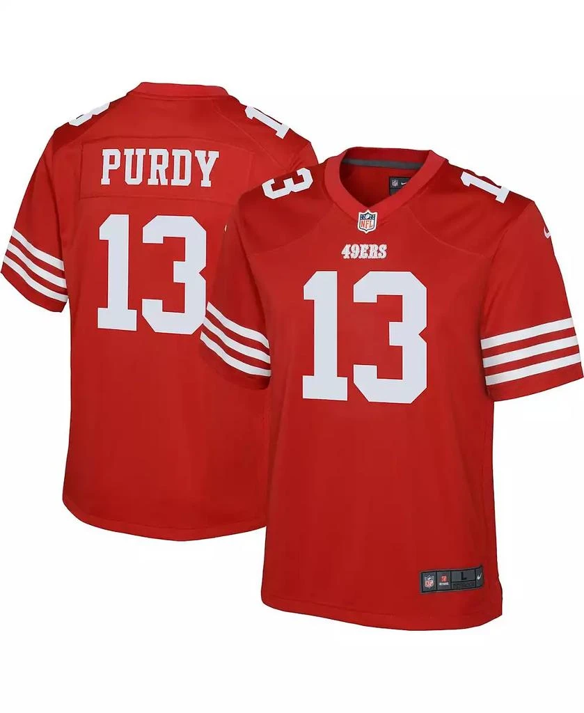 NIKE Youth Boys Brock Purdy Scarlet San Francisco 49ers Game Jersey 1