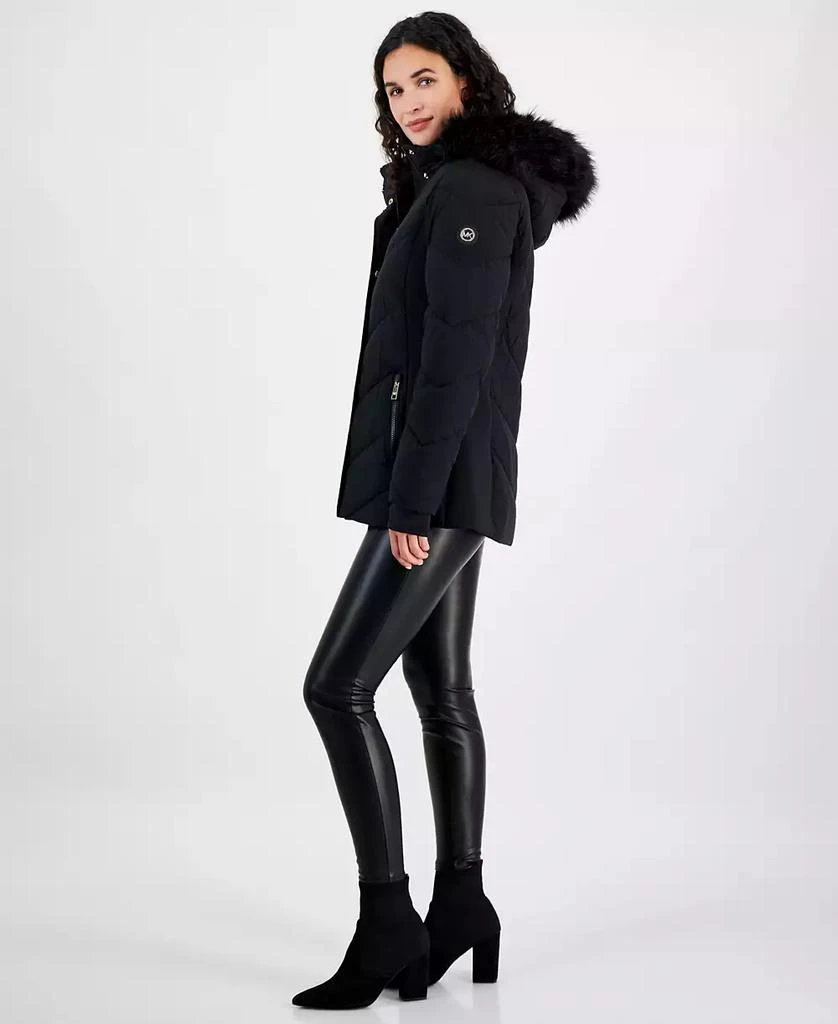Michael Kors Women's Faux-Fur-Trim Hooded Puffer Coat, Created for Macy's 3