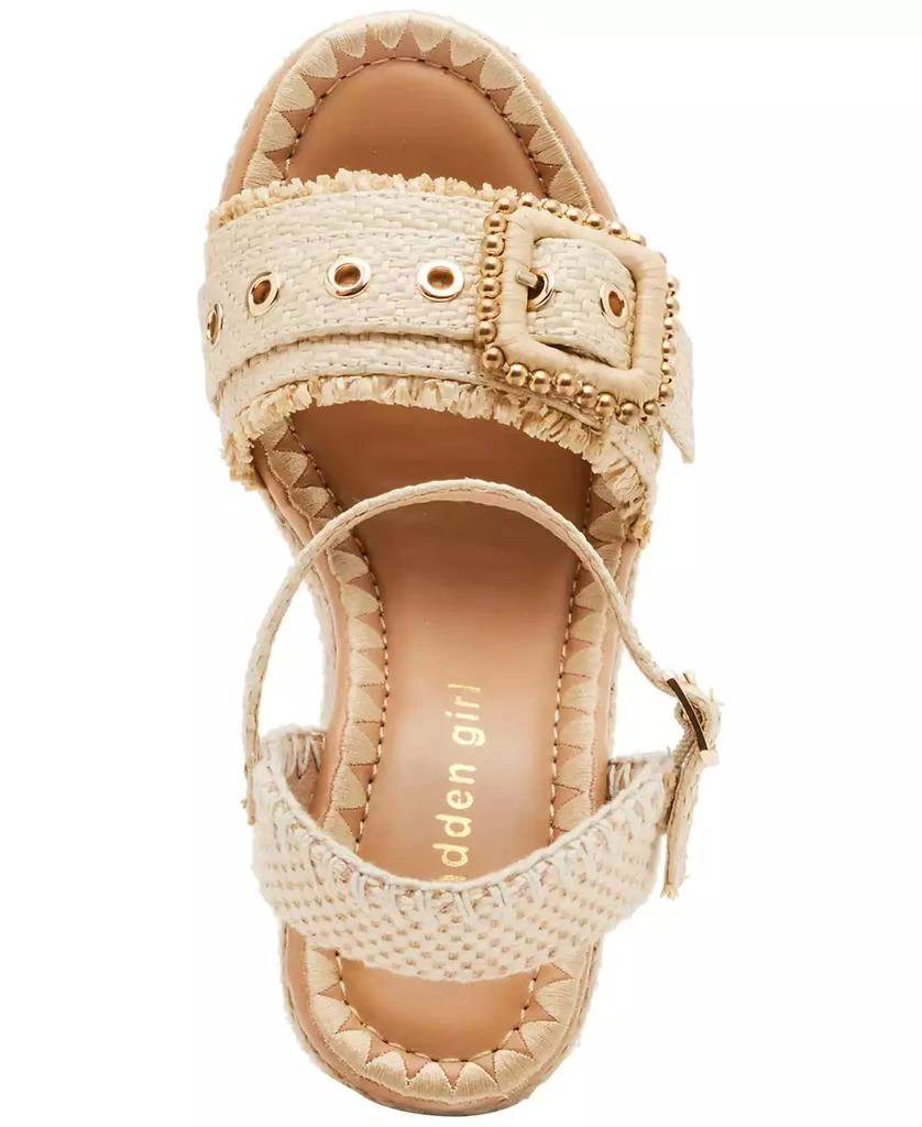 Madden Girl Miina Platform Raffia Wedge Sandals 4