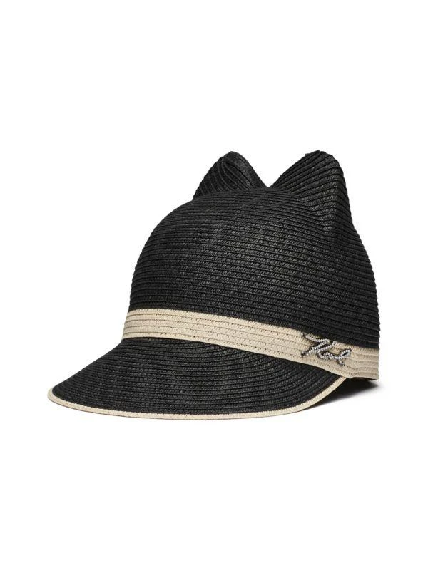 Karl Lagerfeld Paris Choupette Ears Straw Cat Hat 1