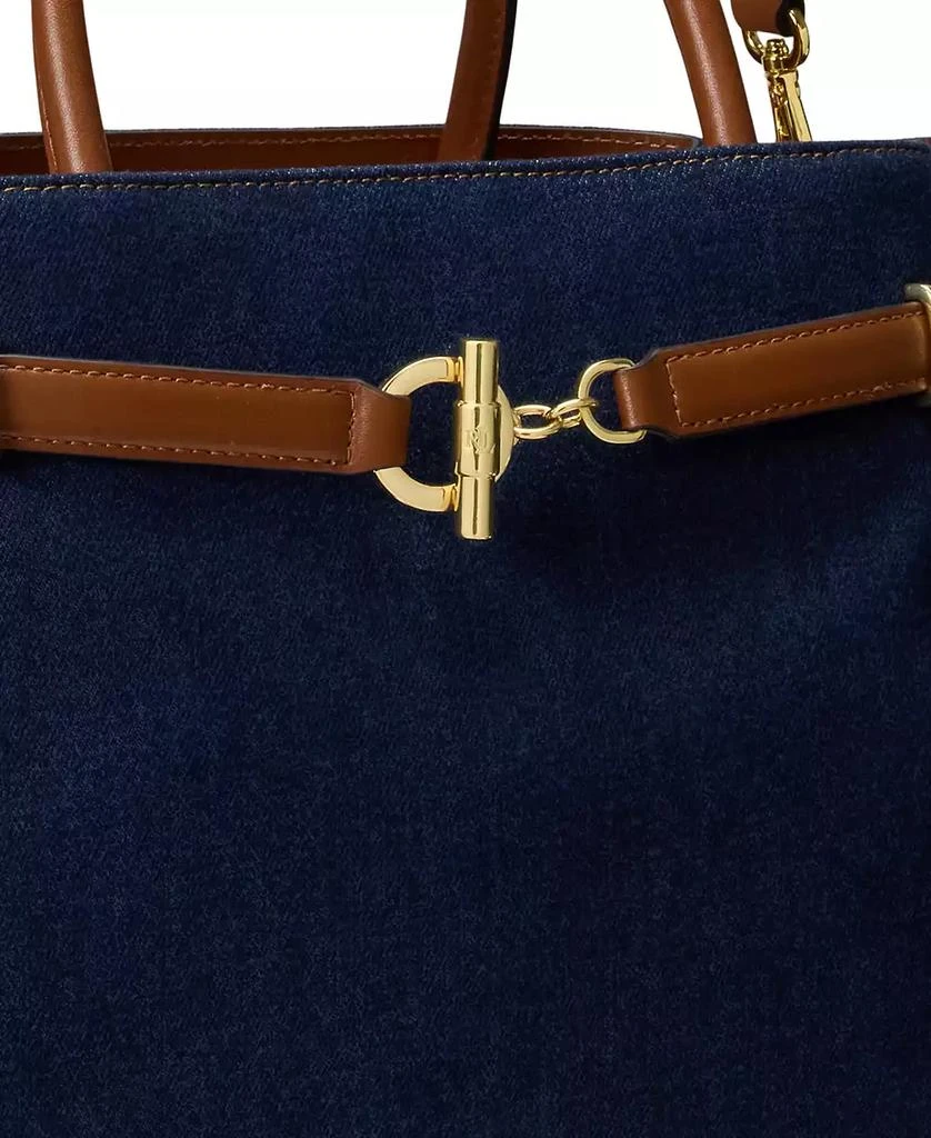 Ralph Lauren Large Blaike Denim Satchel Bag 7