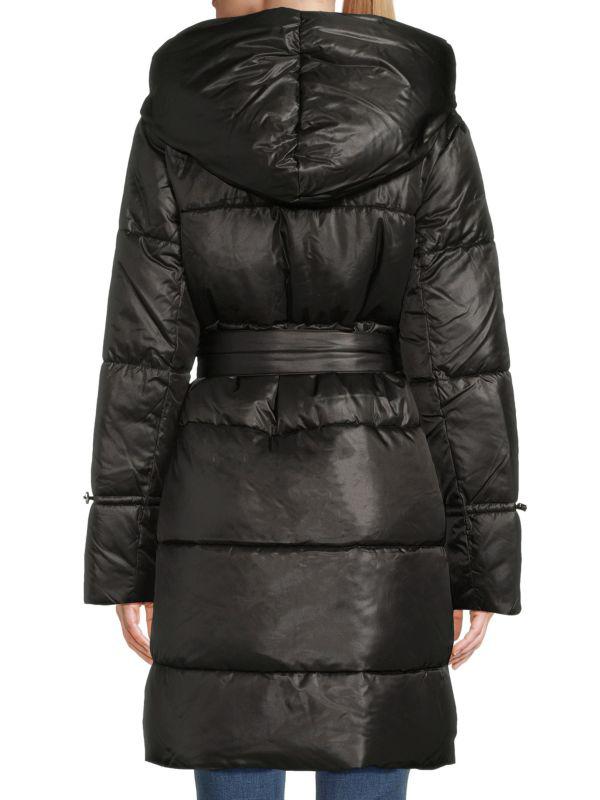 Via Spiga Hooded Longline Puffer Jacket