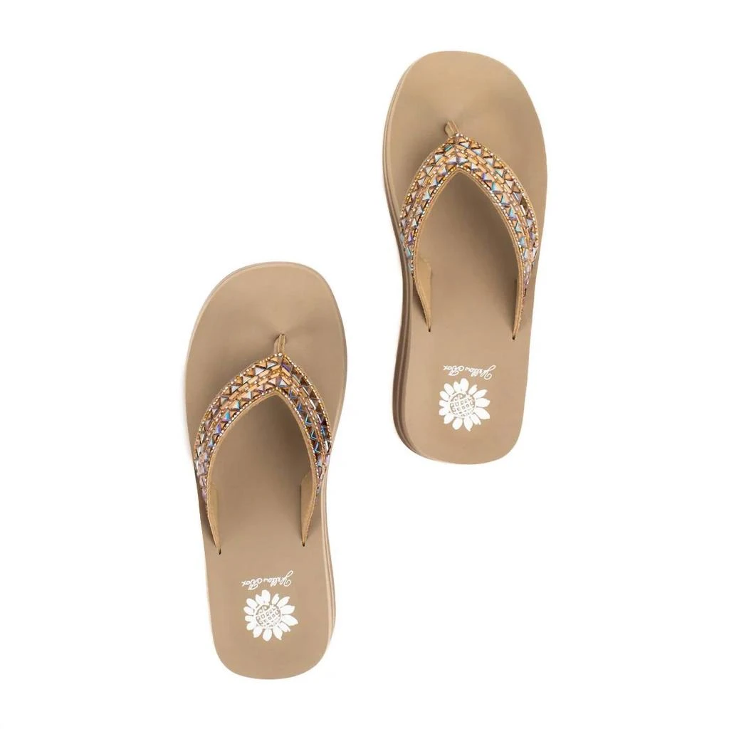 Yellow Box Women's Kaduna Platform Sandal In Taupe 2