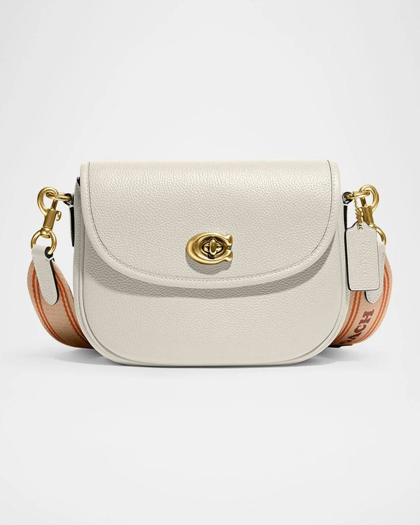 Coach Willow Polished Leather Saddle Crossbody Bag