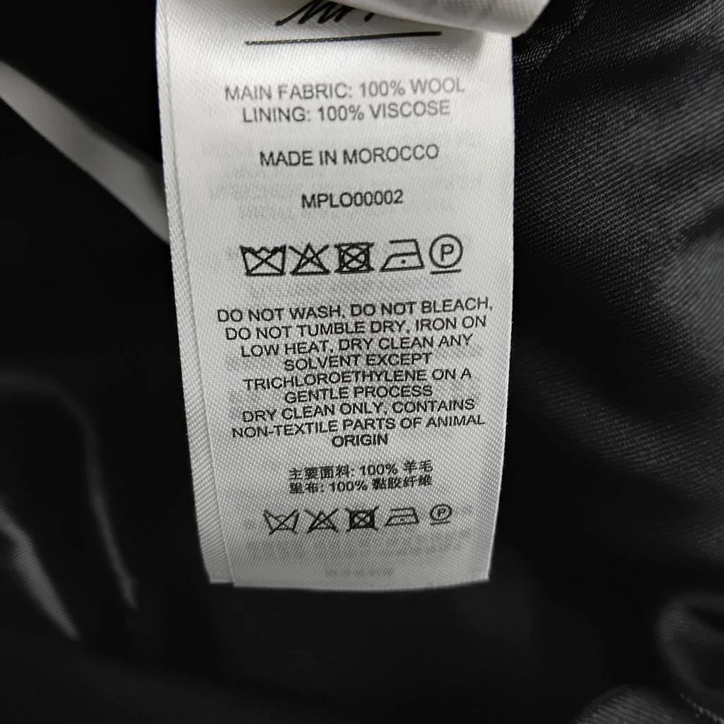 Mr P. Mr, P. Single-Breasted Blazer with Pockets in Black Wool 4