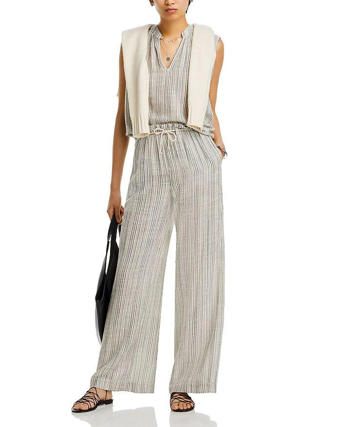 Bella Dahl Shirred Split Neck Top 2