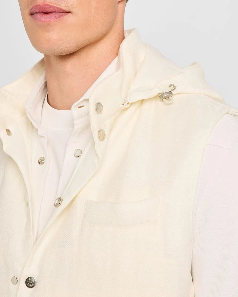 Brunello Cucinelli Men's Water-Resistant Snap-Front Vest with Removable Hood 6