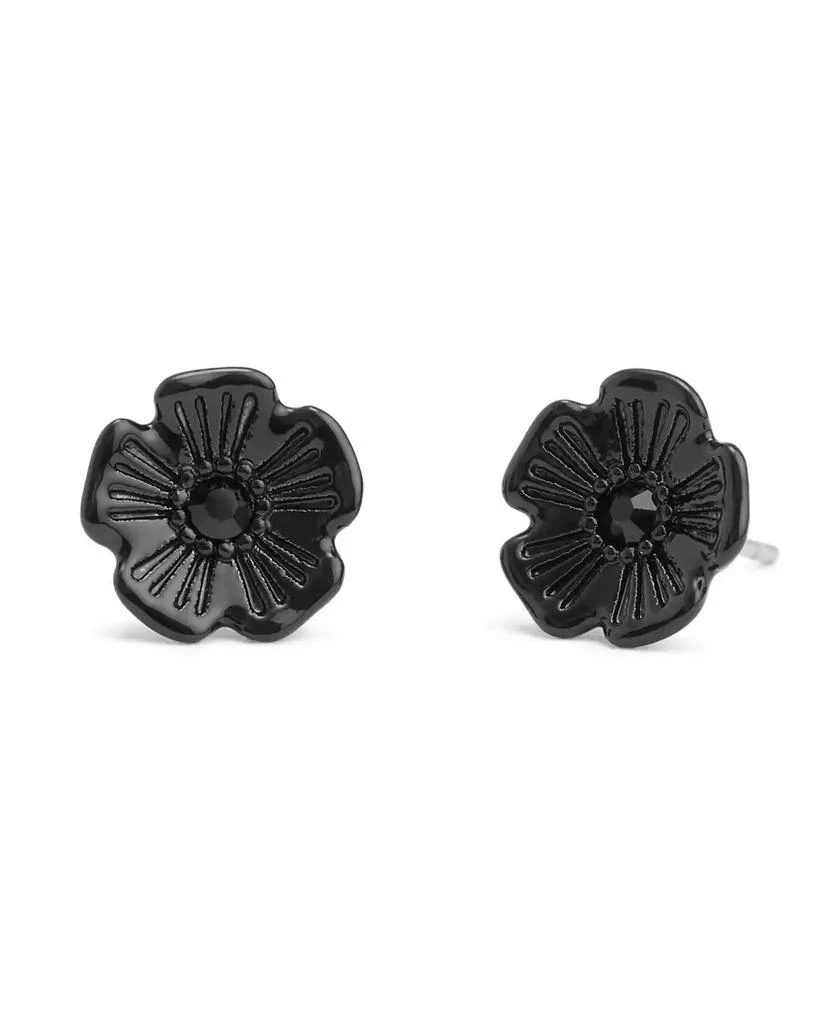 Coach Women's Faux Stone Signature Tea Rose Stud Earrings 1