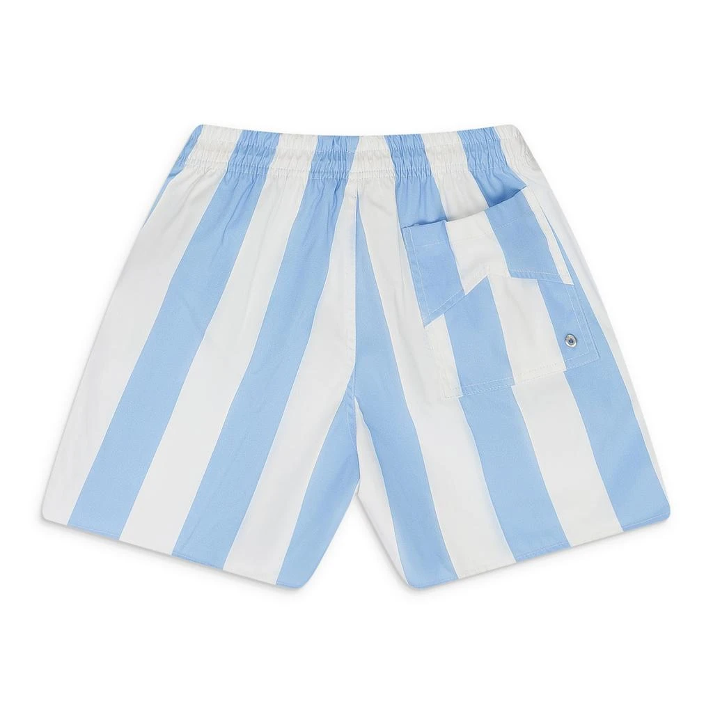 Rhude BLUE LOGO STRIPED SWIM TRUNKS 2