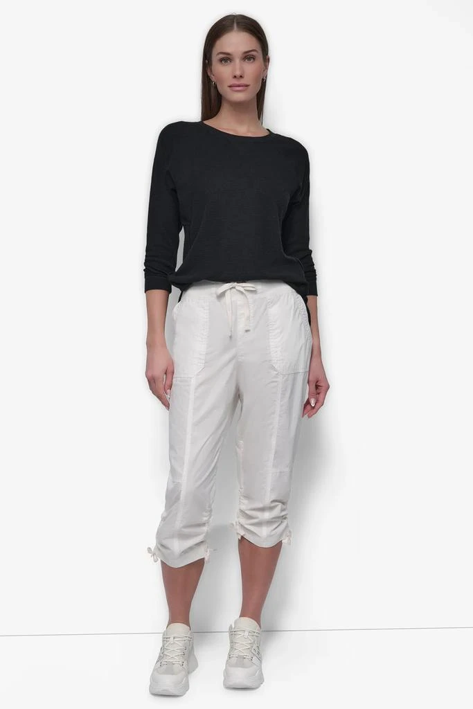 DKNY HIGH-RISE SHIRRED UTILITY CAPRI PANT 3