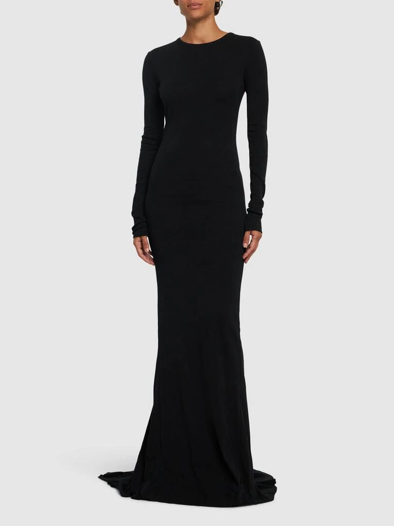 ANN DEMEULEMEESTER Jesse Cotton Jersey Long Dress 1