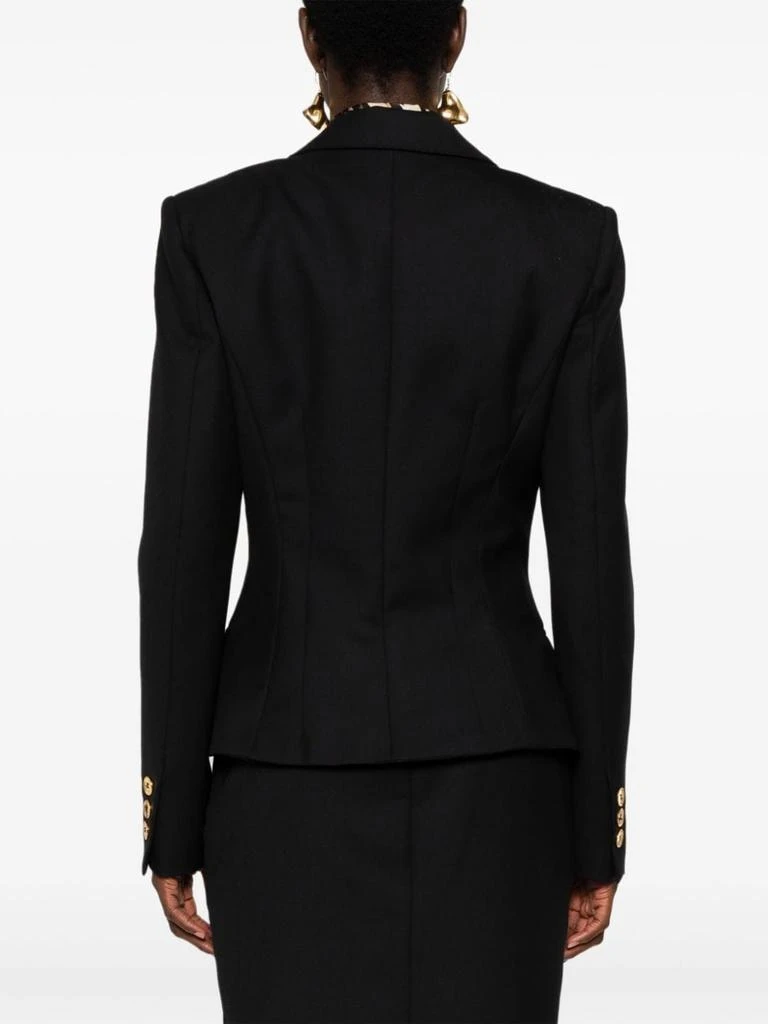 Moschino Structured Black Virgin Wool Gabardine Blazer 5