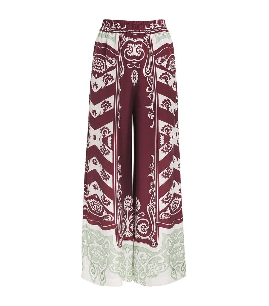 LUG VON SIGA Printed Madison Wide-Leg Trousers