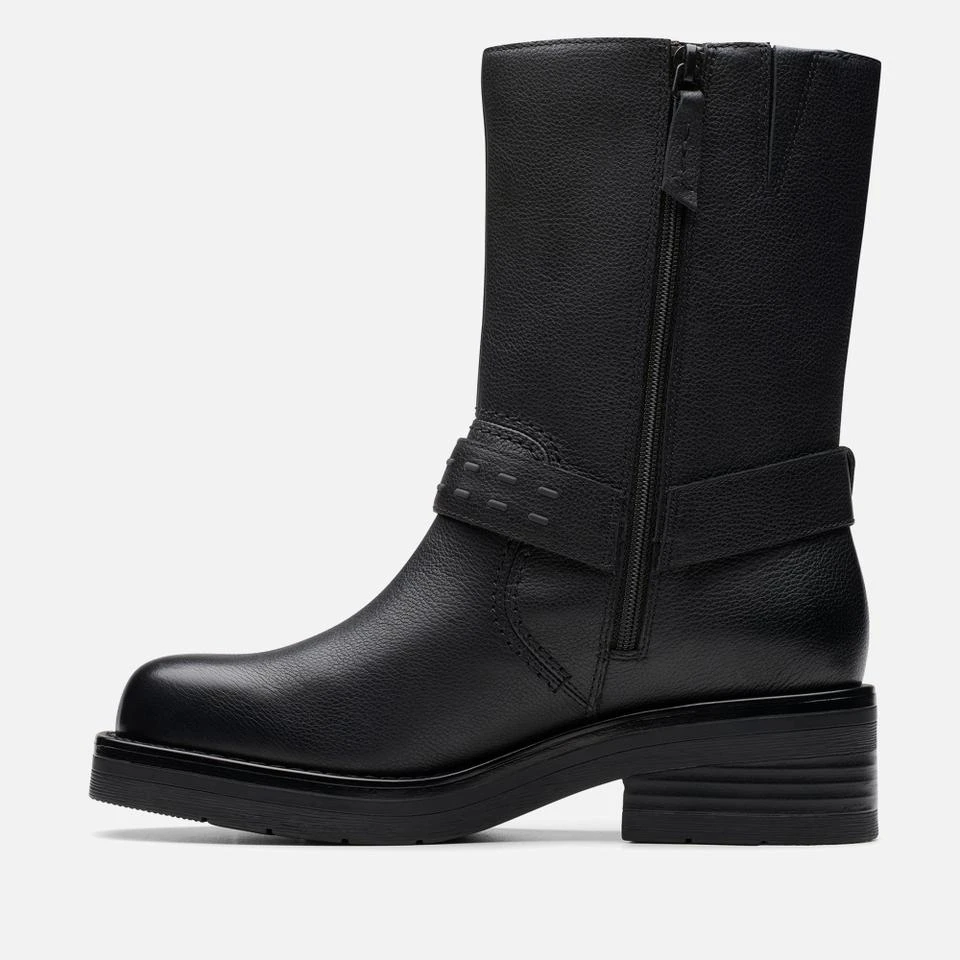 Clarks CLARKS WOMEN'S REBELLE UP LEATHER BIKER BOOTS 4