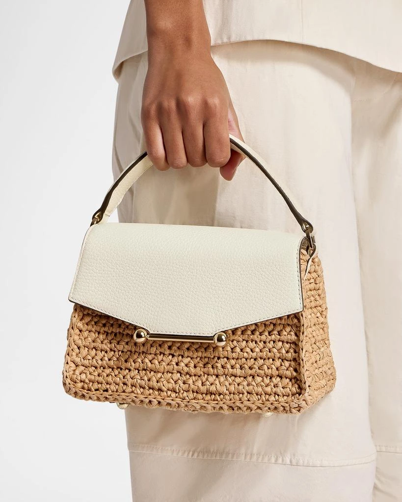 Strathberry Mosaic Nano Raffia & Leather Top-Handle Bag 2