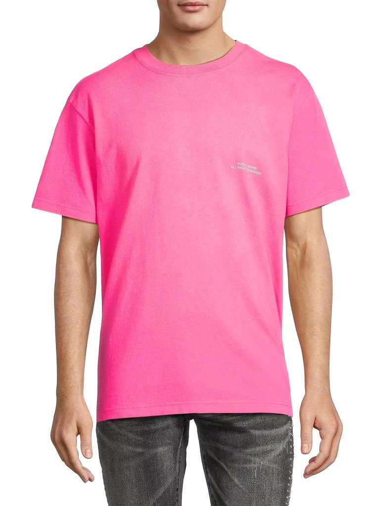 Purple Brand Logo Cotton T-Shirt 3