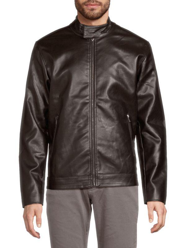 Slate & Stone Faux Leather Racer Jacket