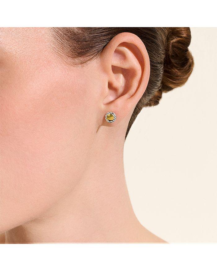 John Hardy 14K Yellow Gold & Sterling Silver JH Essentials Stud Earrings