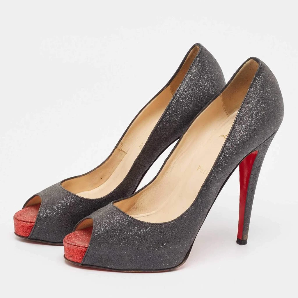 Christian Louboutin Christian Louboutin Black Glitter Very Prive Pumps Size 40 2