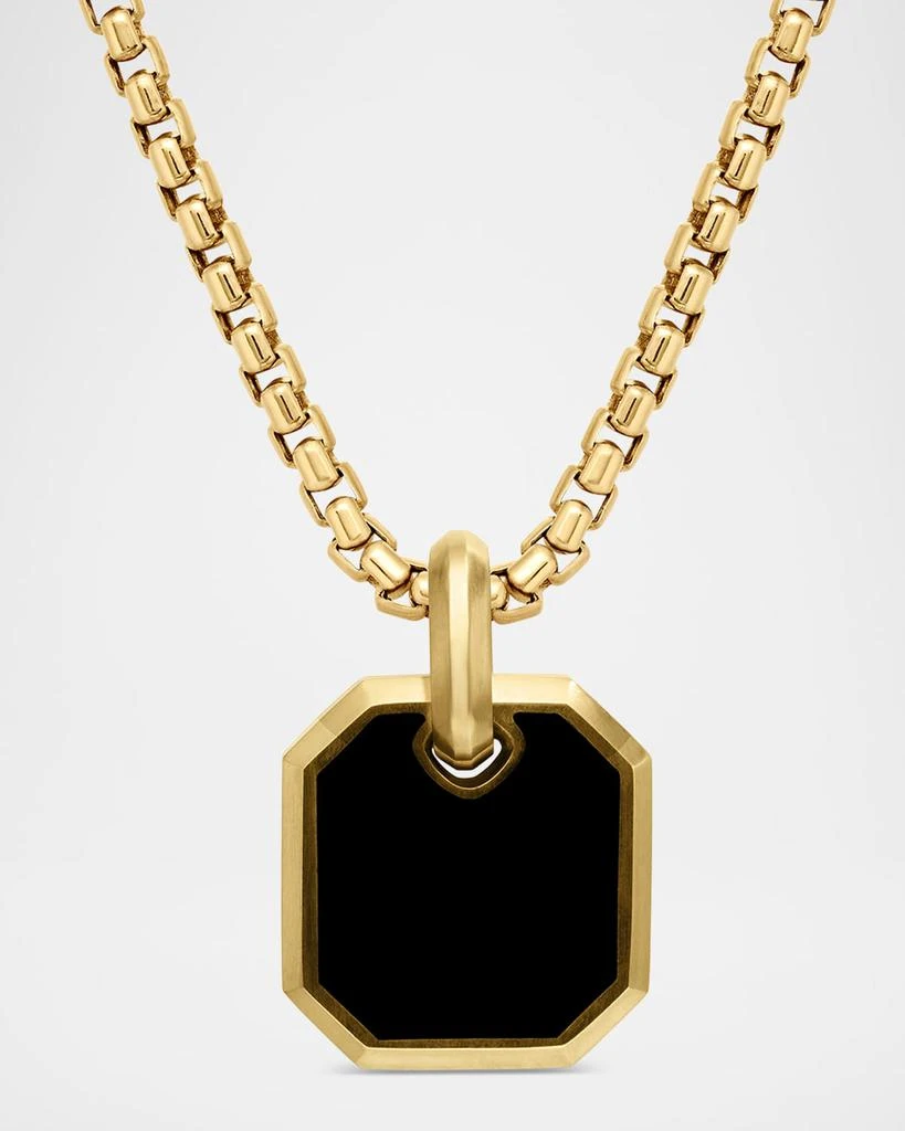 David Yurman Men
s Roman Pendant with Gemstone in 18K Gold, 15mm