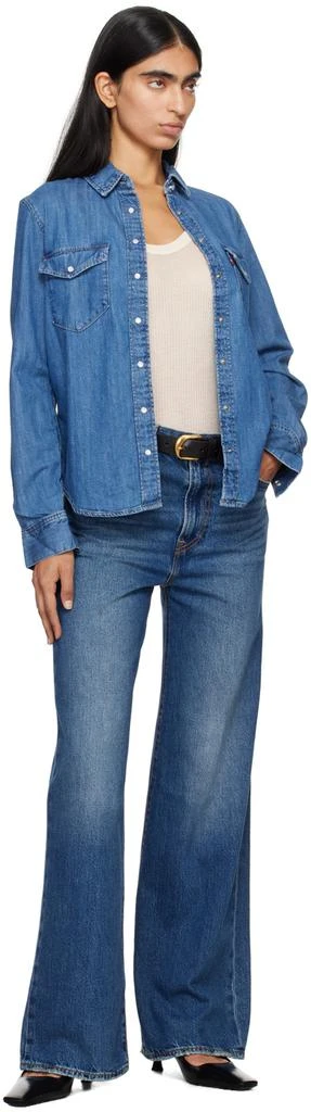 Levi's Blue Iconic Western Denim Shirt 4