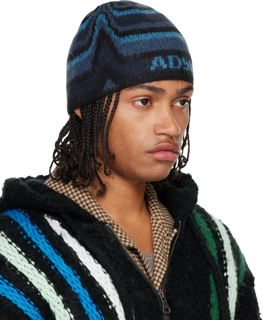 ANDERSSON BELL Navy Paint Beanie 2