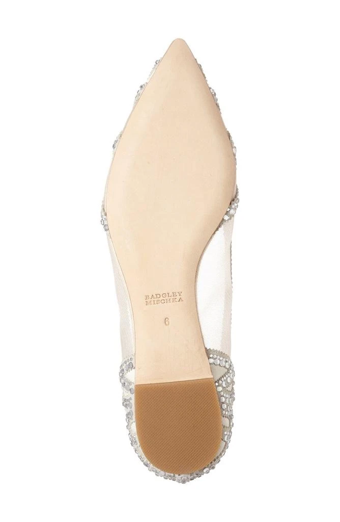 Badgley Mischka Gigi Crystal Pointed Toe Flat 4