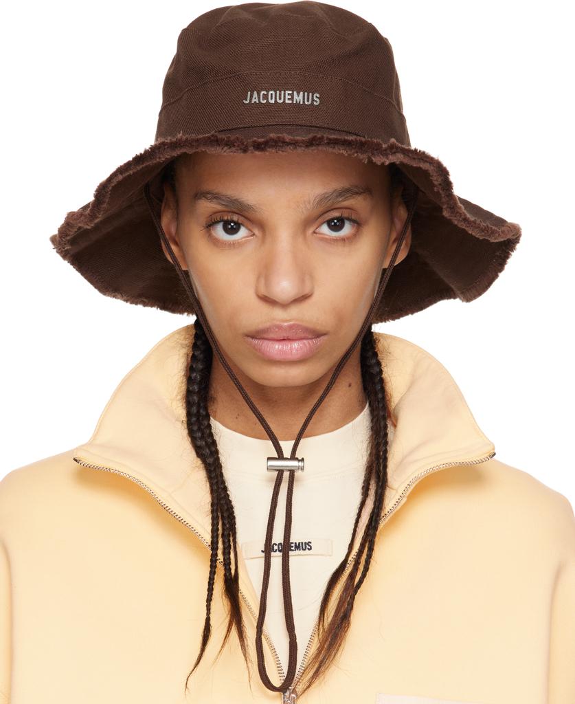 Jacquemus Jacquemus Logo Plaque Drawstring Bucket Hat - Hats
