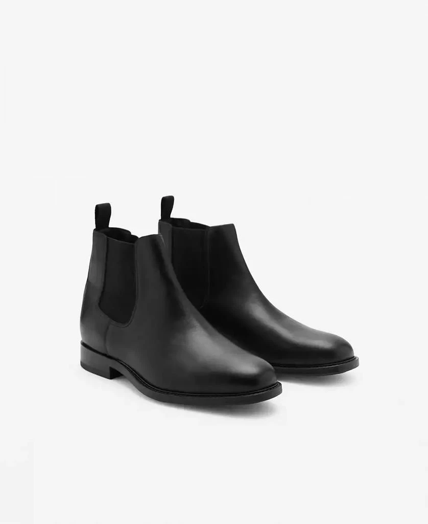 Mango Men's Polished Leather Chelsea Boots 1