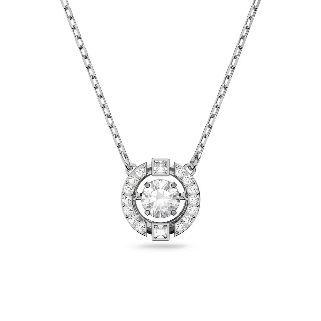 Swarovski Swarovski sparkling dance necklace round cut white rhodium plated 5